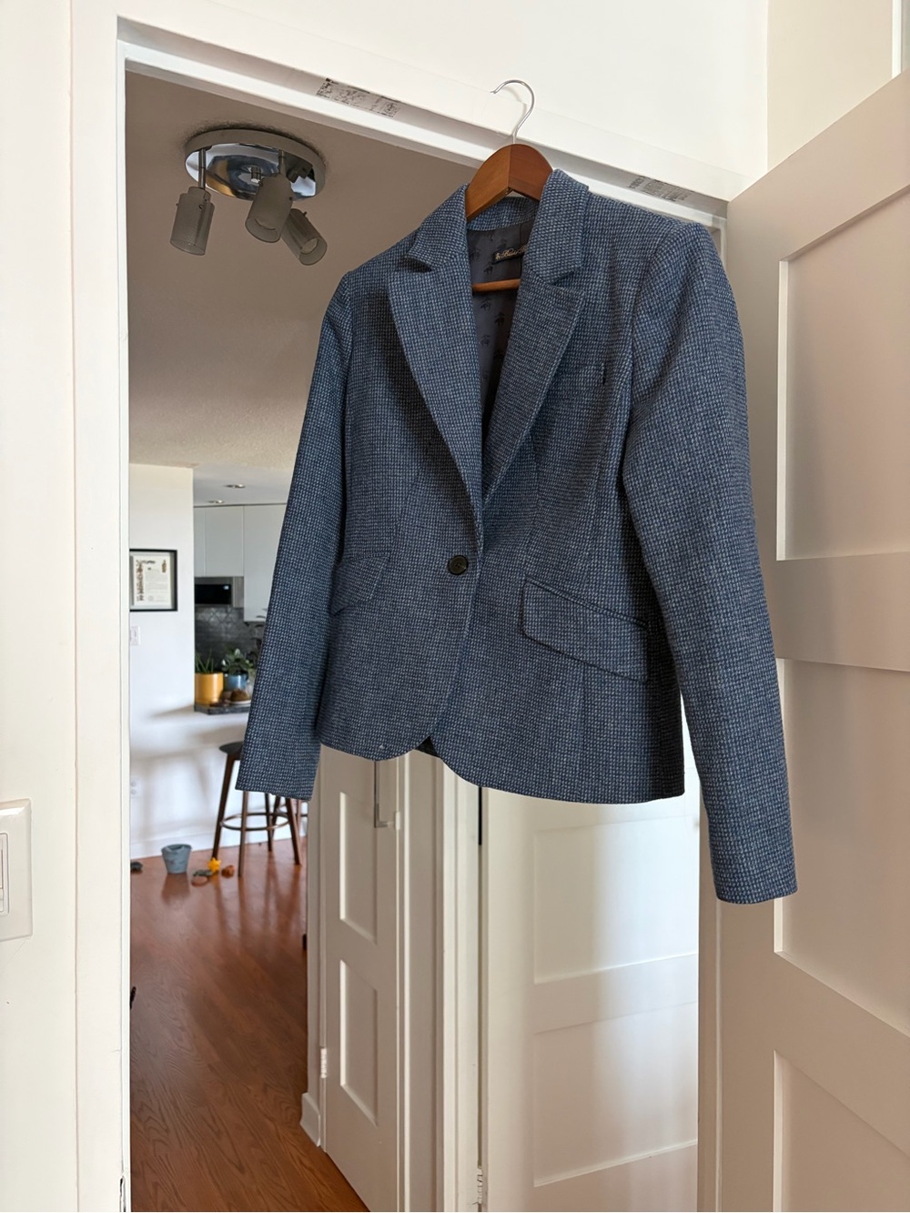 Brooks Brothers Blue Tweed Blazer Jacket